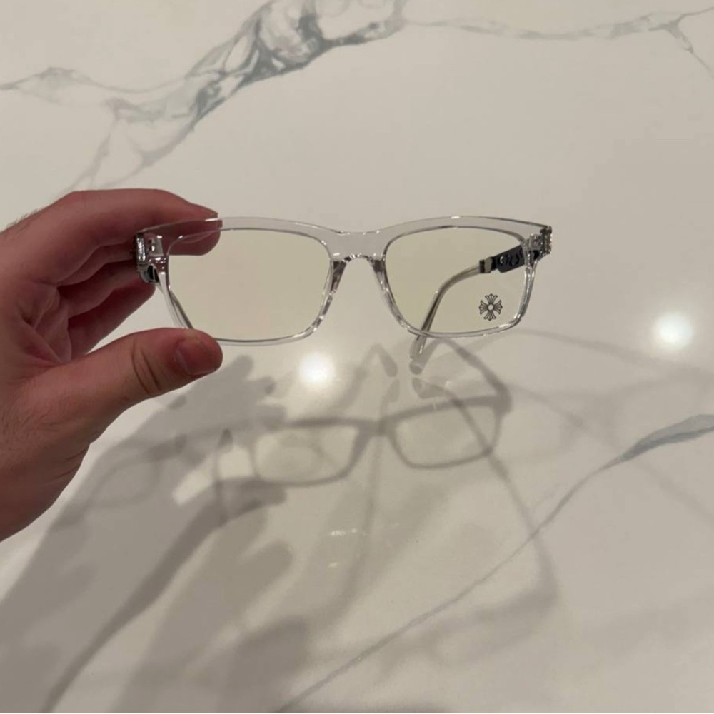 Chrome Hearts White Glasses – Statement Frame, Great Condition